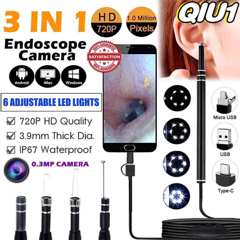 3 In 1 Ear Digging Artifact Ear Cleaner Wax Removal With Light Camera 5