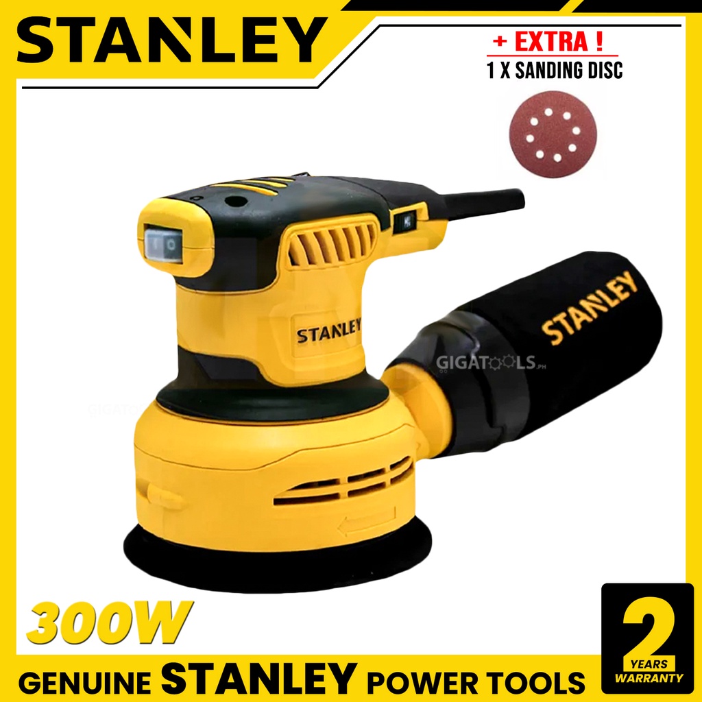Stanley SS30 Variable Speed Random Orbital Sander (300W ) Shopee