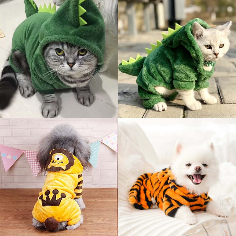 dinosaur-cat-onesie-costume-plush-dog-clothes-for-shih-tzu-hoodie