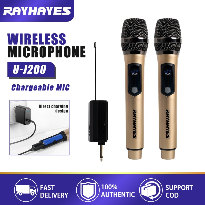 Original Rechargeable wireless microphone UHF mic for karaoke for