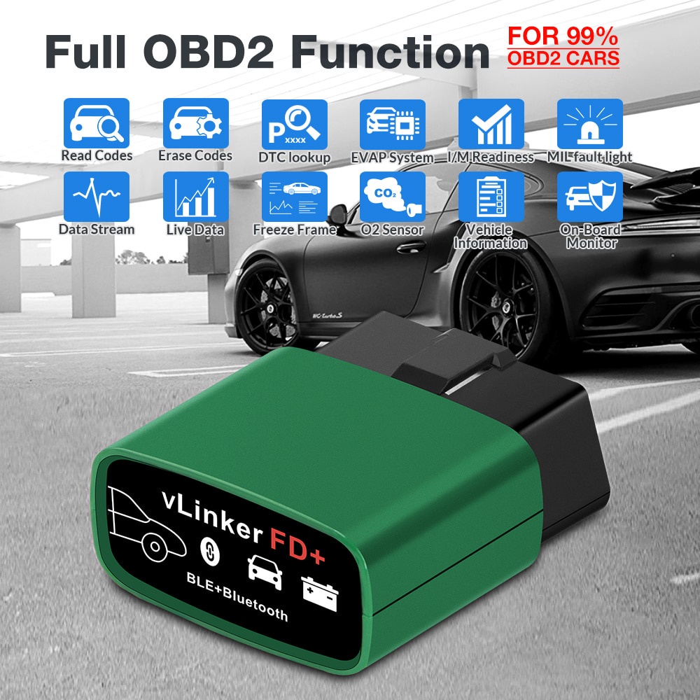Vgate vLinker FD+ ELM327 V2.2 Forscan for ford Scanner Bluetooth ELM ...