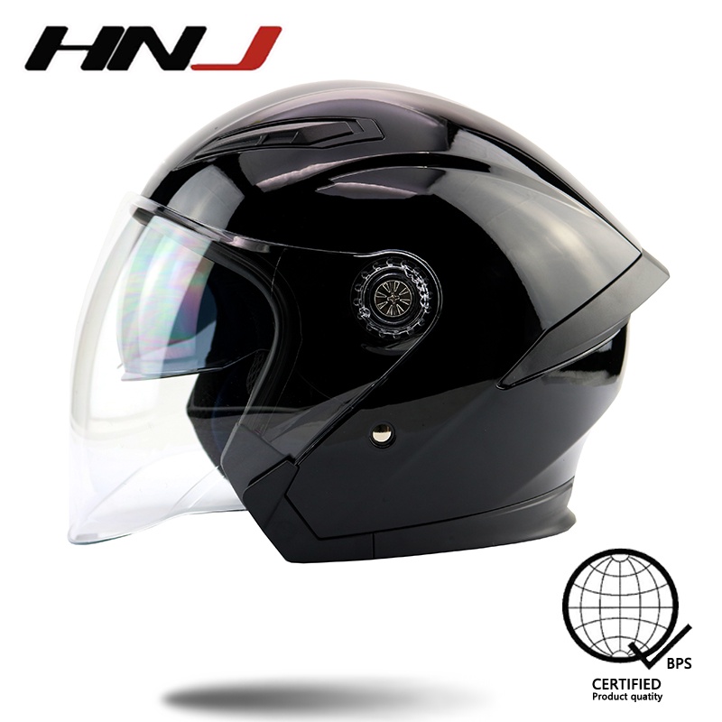 Hnj Plain Helmet Motorcycle Half Face Helmet For Women Helmet New