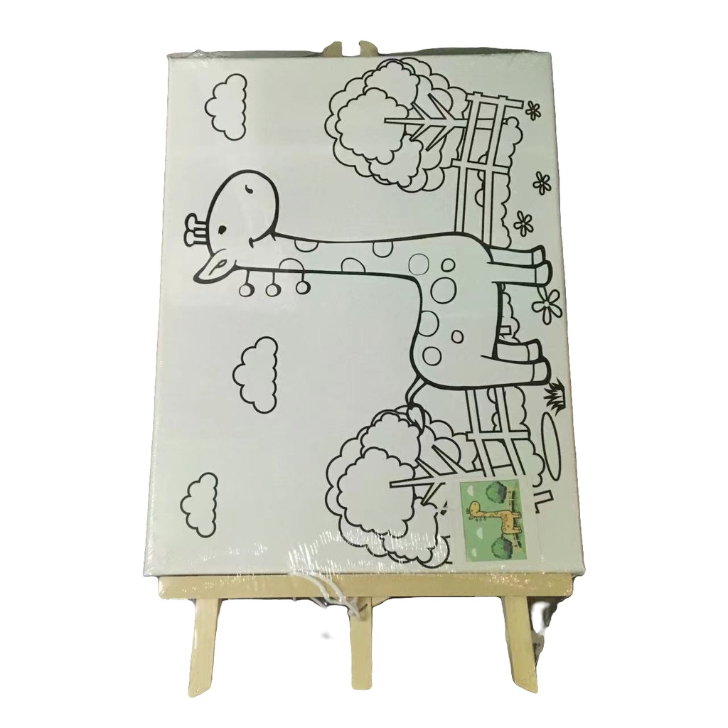 Canvas Paint Set 30cm X 40cm with Paint Tools DIY Painting Kit with Pre