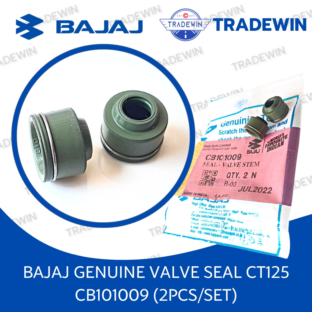 KAWASAKI CT125 (BAJAJ GENUINE) VALVE SEAL (2PCS/SET) CB101009 Shopee