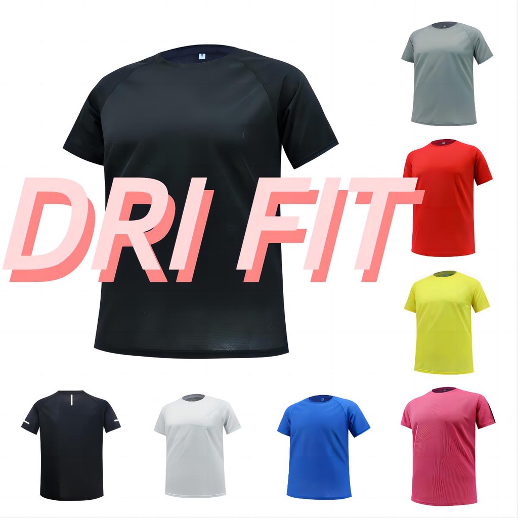 DriFit Shirt for Women High Quality Tops Basics GYM Plus Size for Men