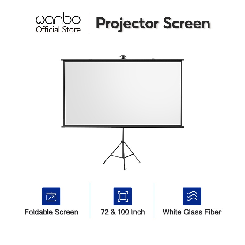 Official Wanbo Projector Screen 100 Inch HD Vivid Color Better Viewing