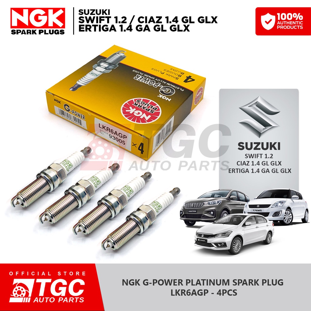 NGK GPower Platinum Spark Plugs LKR6AGP Suzuki Swift 1.2 / Ciaz