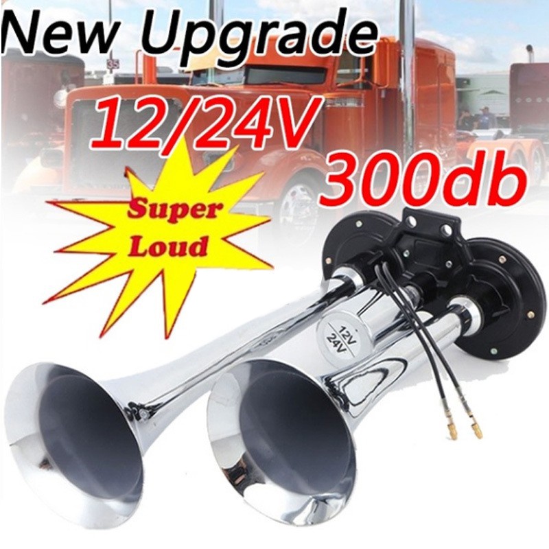 Super Loud Air Horn Double Horn Truck Train Truck Car Kit Compressor