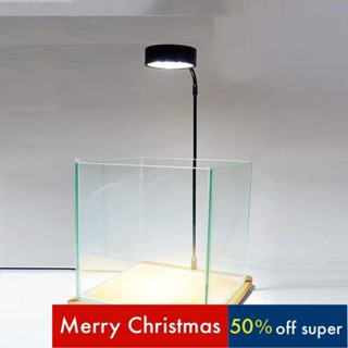 ✧【In stock】7W LED Light Stand with Wooden Base for Indoor Potted Succulent Plant Display, Wabi Kusa,