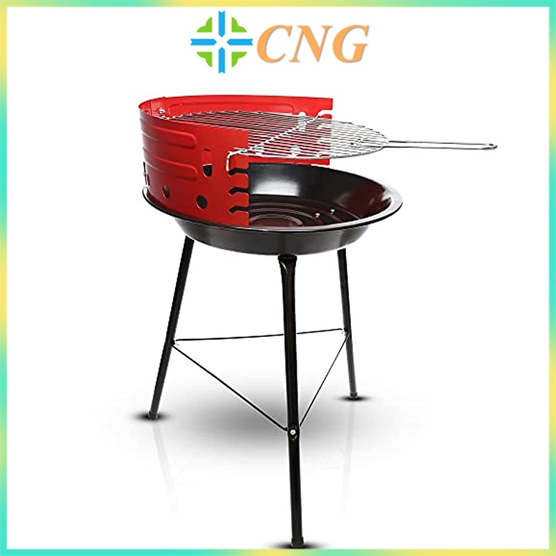 CNG Griller Outdoor Grill Charcoal Portable 14 inch 4 Levels Flame