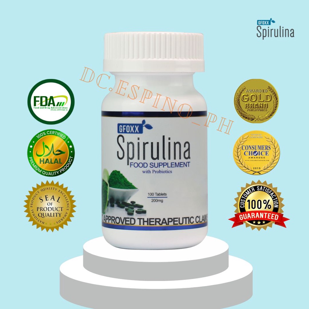Original Gfoxx Spirulina with Probiotics 100 Tablets Shopee Philippines
