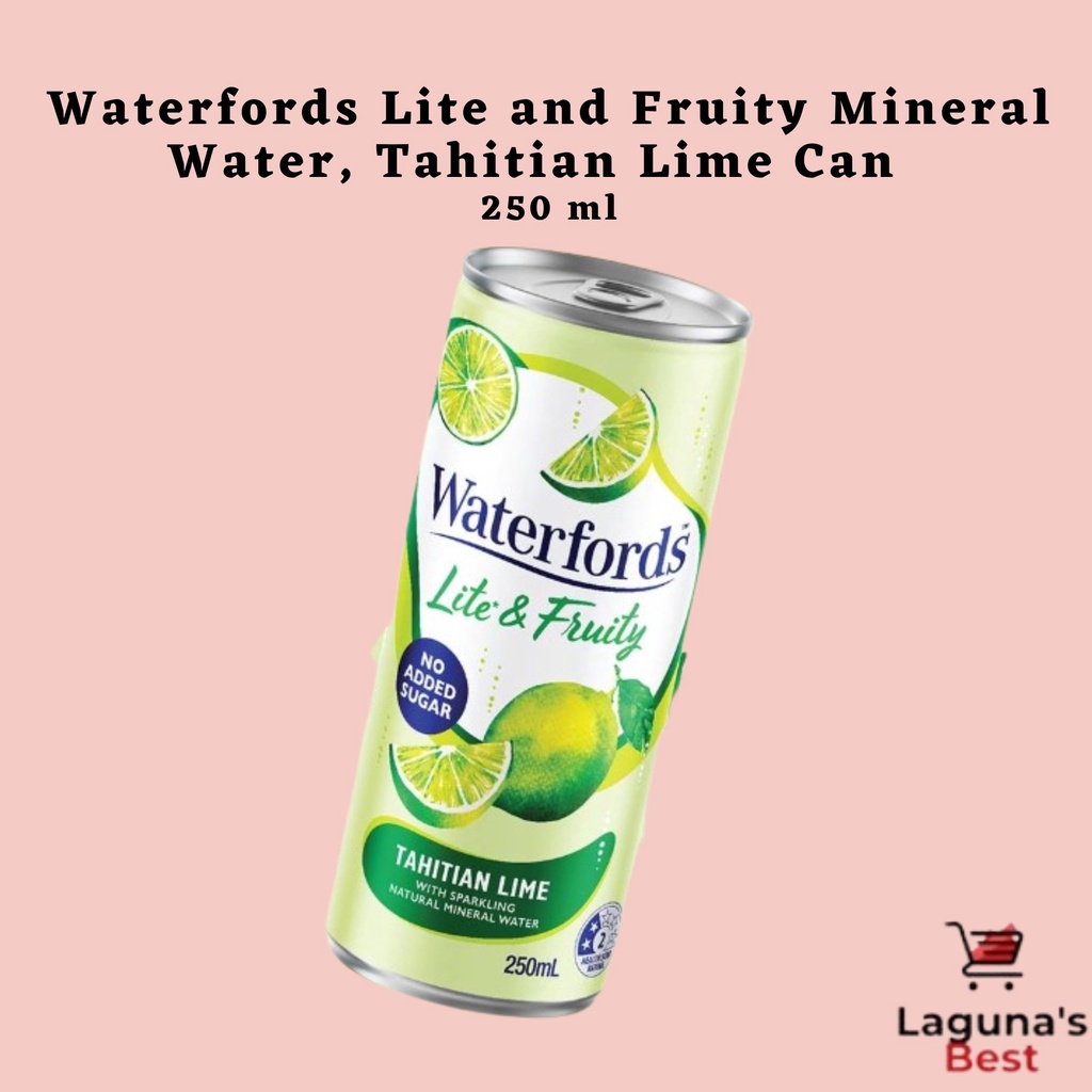 Waterfords Lite and Fruity Mineral Water, Tahitian Lime Can 250 ml