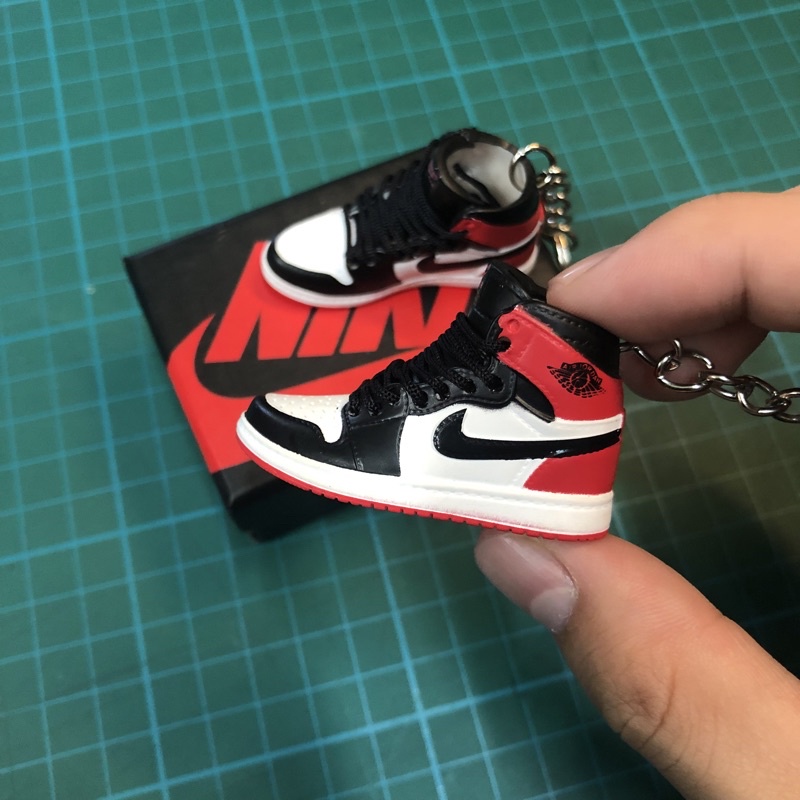Jordan 1 High Black Toe (Mini Keychains) Shopee Philippines