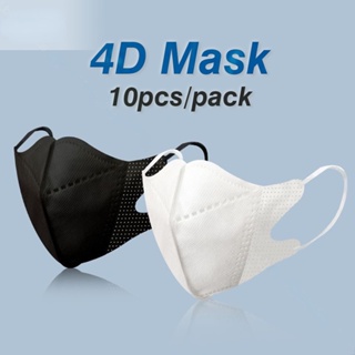 4D Face Mask 10pcs 3 Layer Filter Anti Viral Mask
