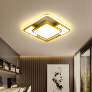 (COD) Remote control three color dimming ceiling lamp Nordic LED ceiling lamp Bedroom ceiling lamp #1