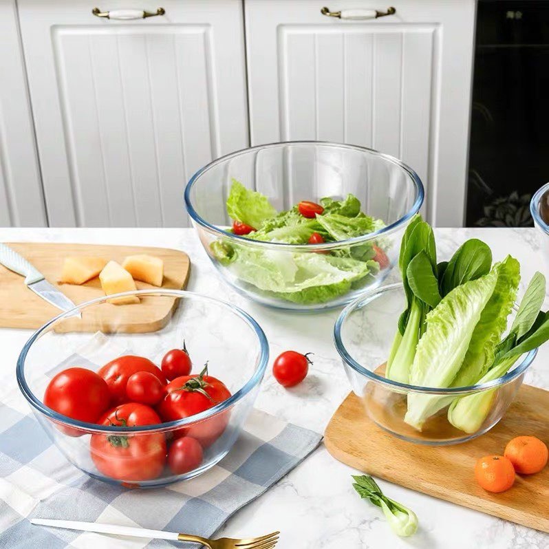 Clear Glass Serving Bowl Rice Bowl Soup Bowl Glass Bowl Household Ramen