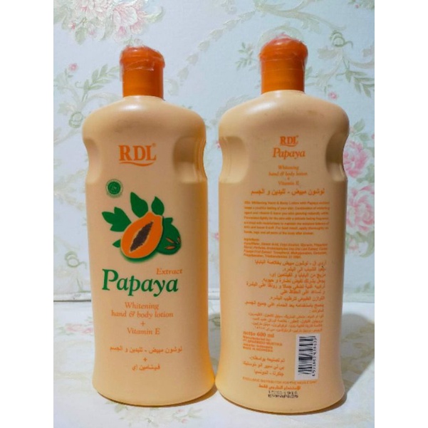 RDL Papaya Lotion 600ml authentic ship from Dubai Shopee Philippines