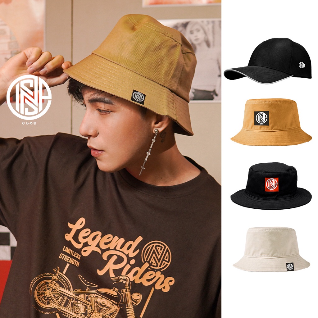 INSPI Vintage Bucket Hat for Women Baseball Cap for Men with Metal