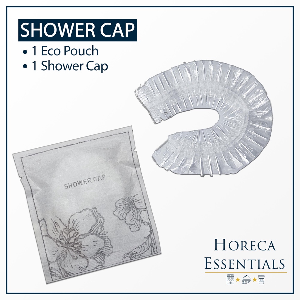Shower Cap 1 Shower Cap in Eco Pouch for Hotel & Airbnb (Hotel