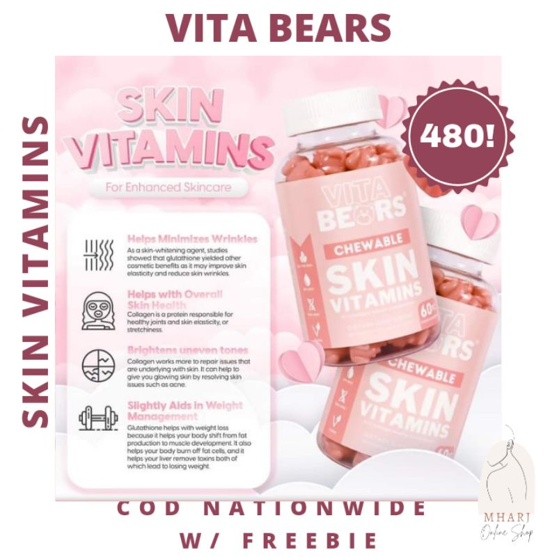 VITA BEARS SKIN VITAMINS CHEWABLE GUMMIES WITH FREEBIE Shopee