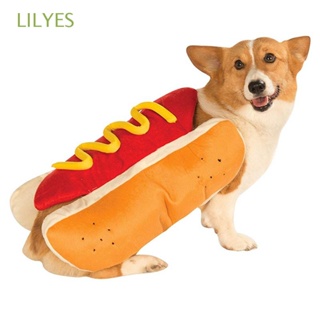 ۩❒◙LILYES Hot Dog Shaped Pet Dog Costume Supplies Cosplay Costume Sausage Clothes Warmer Cute Puppy