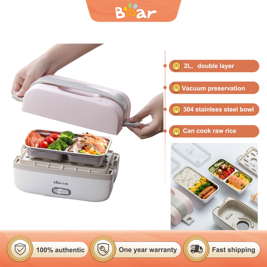 Bear Electric Lunch Box With Double Layer 304 Stainless Steel Inner