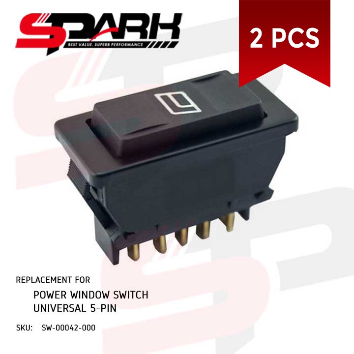 (2 PCS) Car Power Window Switch Auto Switch Rocker Window Glass Switch