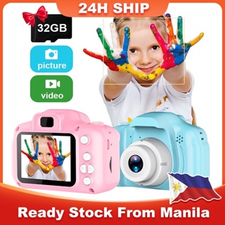 Kids Camera Toy Digital Camera Toys HD Shooting Video Free 32G Memory Card Kids Gifts Rechargable