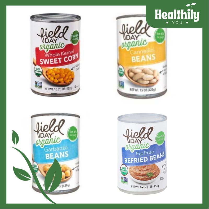 Healthily You Field Day Organic, Refried, Garbanzo, Cannellini Beans