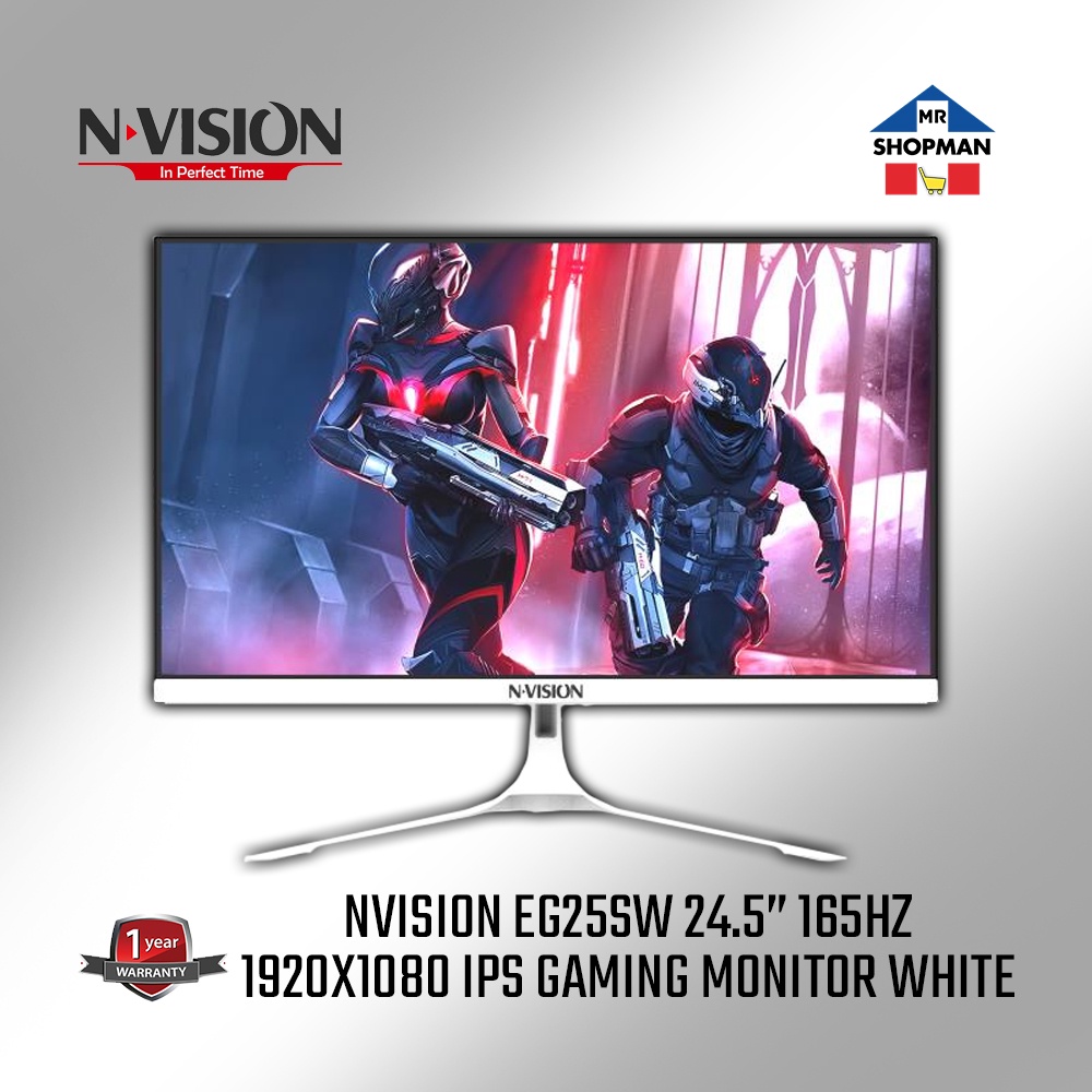 Nvision Eg25sw 24 5 165hz Fhd Ips 1920x1080 Gaming Monitor White