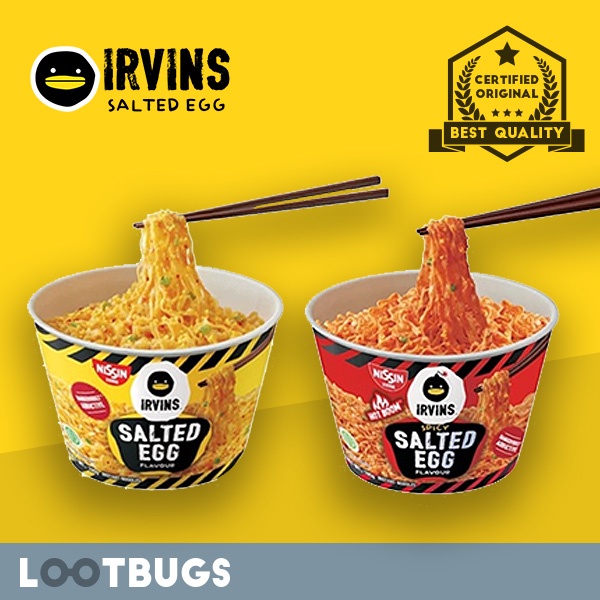 Irvins Nissin Salted Egg Instant Noodle Bowl | Shopee Philippines