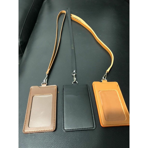 Leather Idcard Frame casing name card leather id card holder frames