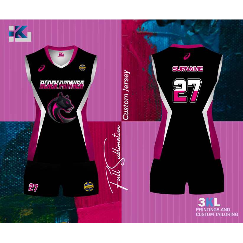 Customized Volleyball Jersey Full Sublimation Design Microtech Material