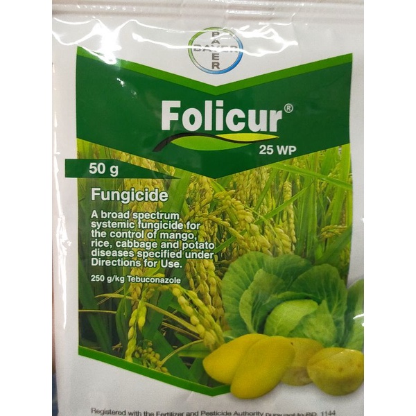 Folicur 25WP Broad Spectrum Systemic Fungicide 50grams Bayer Shopee