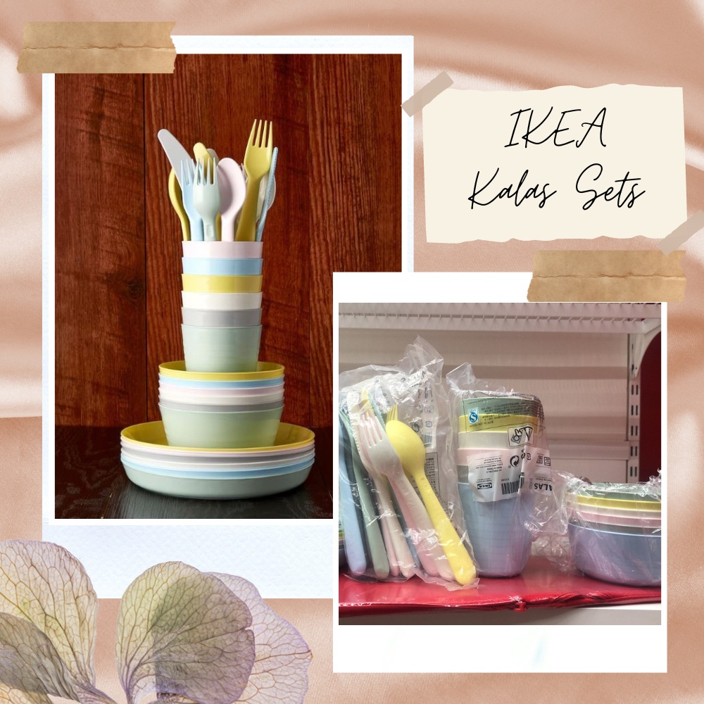 IKEA Kalas plastic dinnerware sets plates cups tumblers bowls utensils