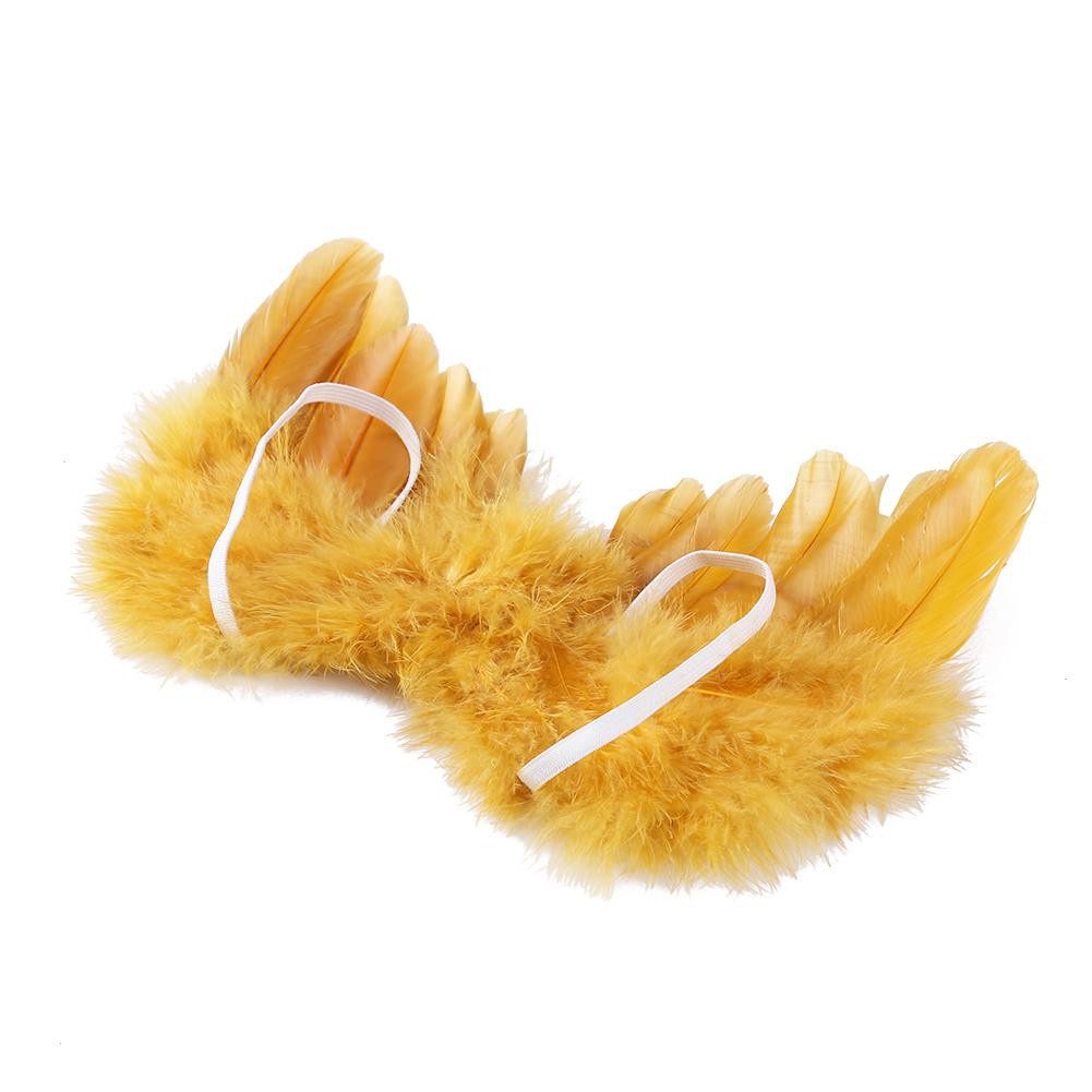 SPORTHEALTH 2pcs/Set 0-6M Baby Leaf Hairband Feather Angel Wings Cute Photography Props