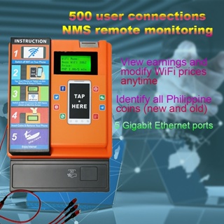 Supporting 500 connections Piso WiFi ,Tap Coin WiFi,! Router !High  version, 5 gigabit ports!