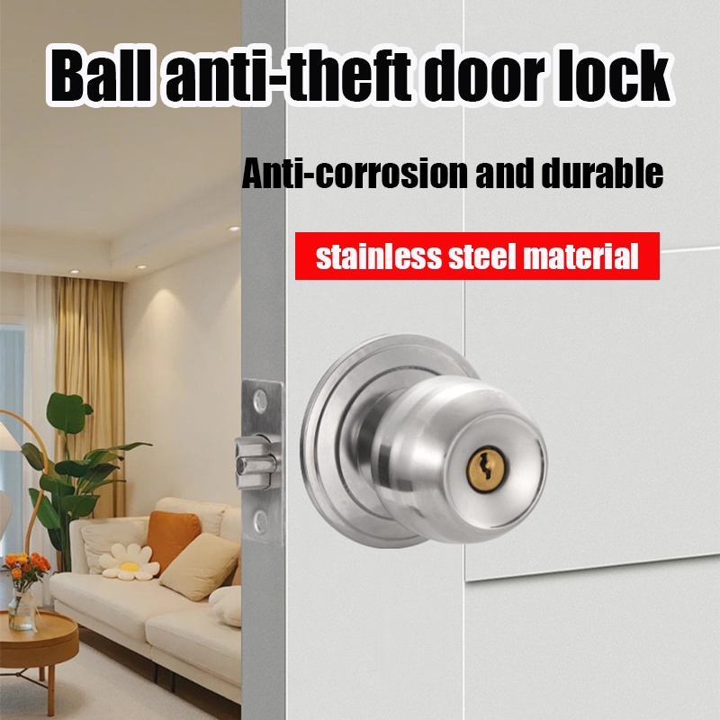 Cylindrical door knob lock Entrance Lockset Goal lock traditional style