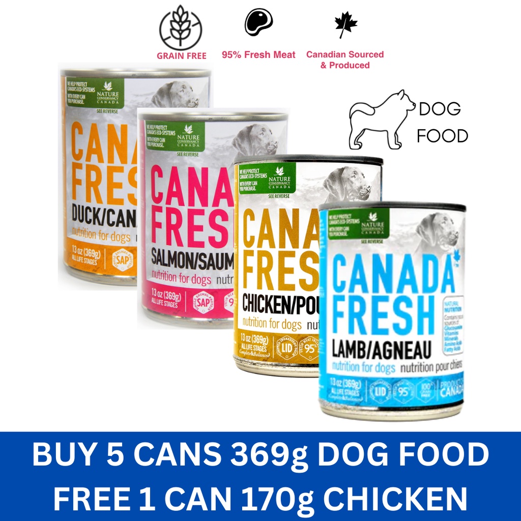 BUY 5 TAKE 1 Canada Fresh DOG FOOD 369g