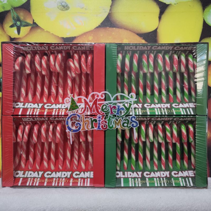 Edible Christmas Candy Cane Peppermint/Strawberry Flavor/Hersheys