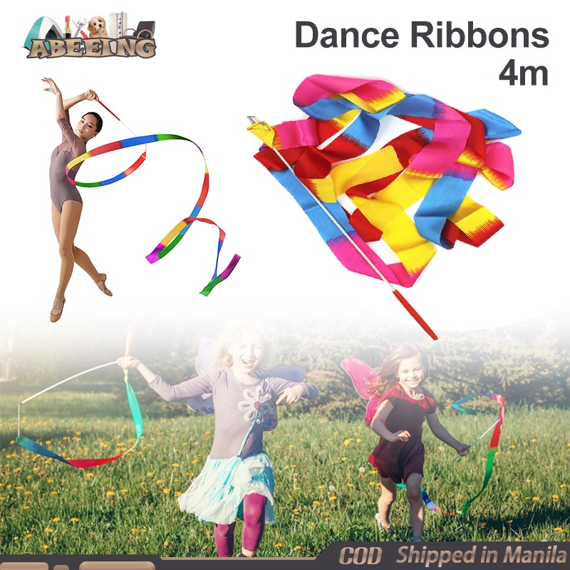 4M Dance Ribbons Colorful Gymnastics Streamers Kids Dance Gymnastics ...