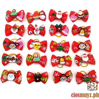 Pet Dog Cat Puppy Bow Tie Christmas decor Flower Bowknot Hair Clips #2