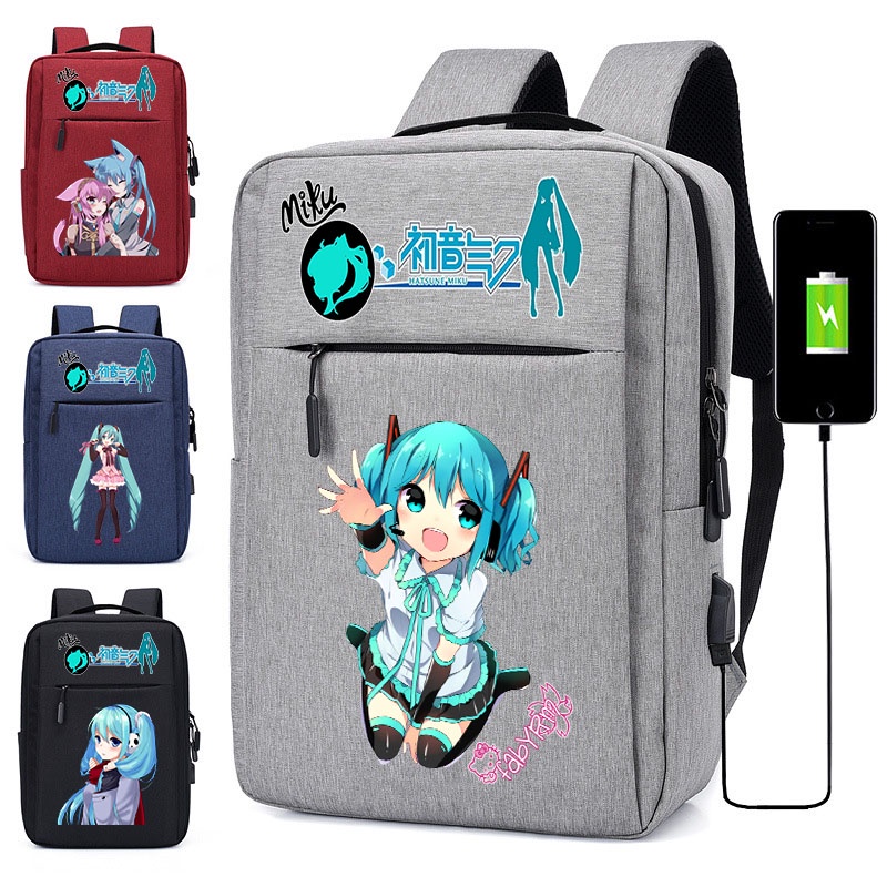 Hatsune Miku Backpack for Women Student Backpack Travel Bag School Bag ...