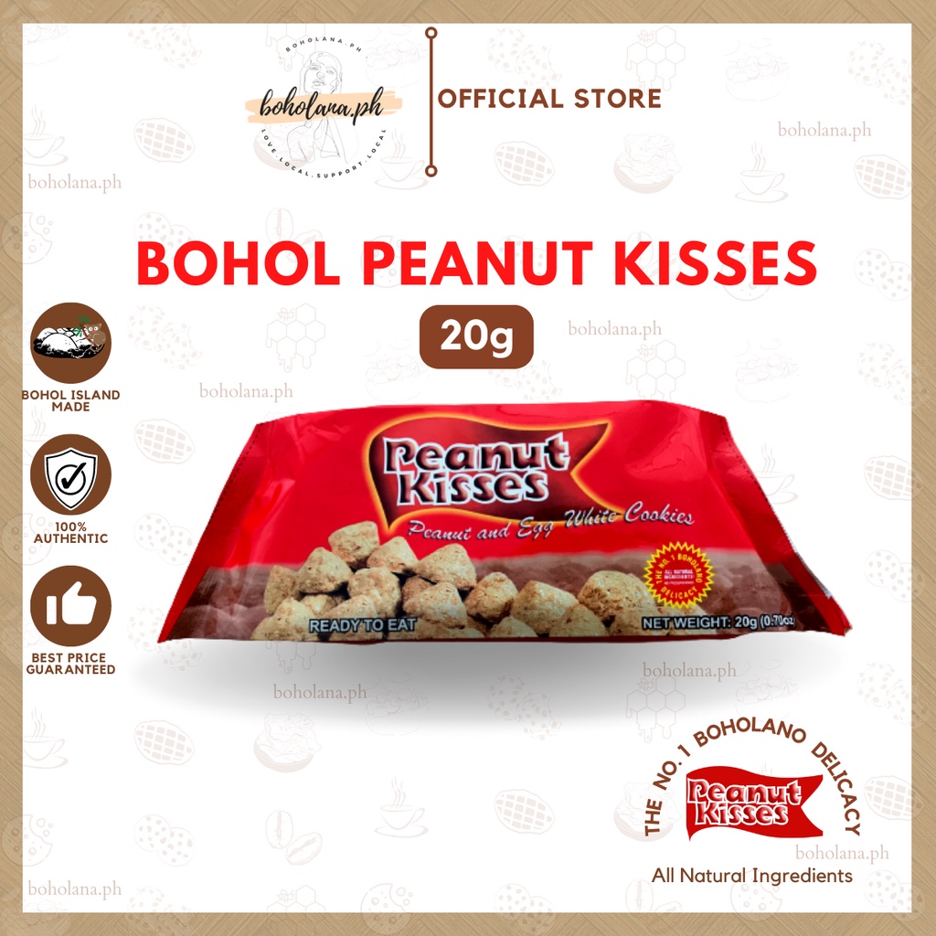 Peanut Kisses 20g Bohol Best Delicacy Pasalubong All Natural