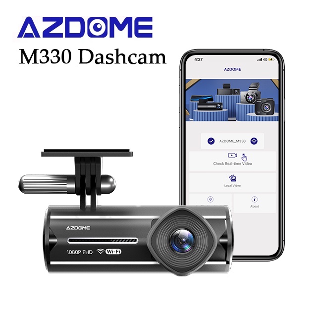 AZDOME M330 Dash Cam for Car 1080P WiFi Mini Car DVR Night Vision G