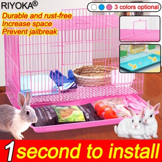19*13*12FT Rabbit cage Dog Cage with Poop Tray Heavy Duty Pet Collapsible Cage Foldable Pet Cage