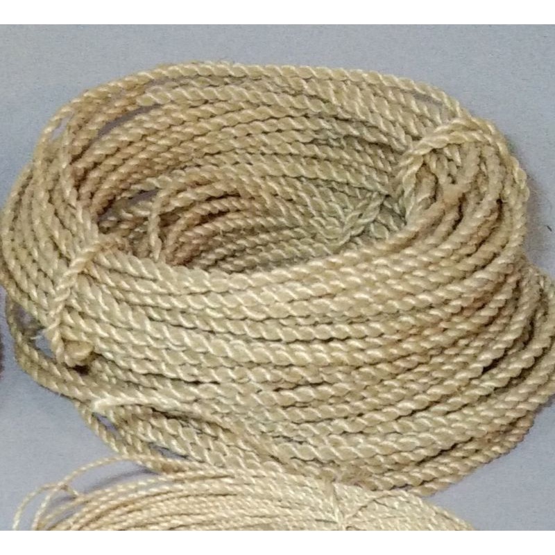 Abaca rope 1.5mm diameter sold per roll (55-57meters in roll) | Shopee ...