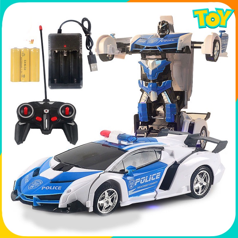 2 in 1 remote control car deformation robot toys boys remote control ...