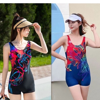 One piece rashguard swimsuit swimwear for women flat-angle large size beach outfit swimming attire