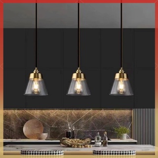 egg wallet ♣【PH STOCK】【COD】Modern LED brass glass retro chandelier Deluxe dining room living ro